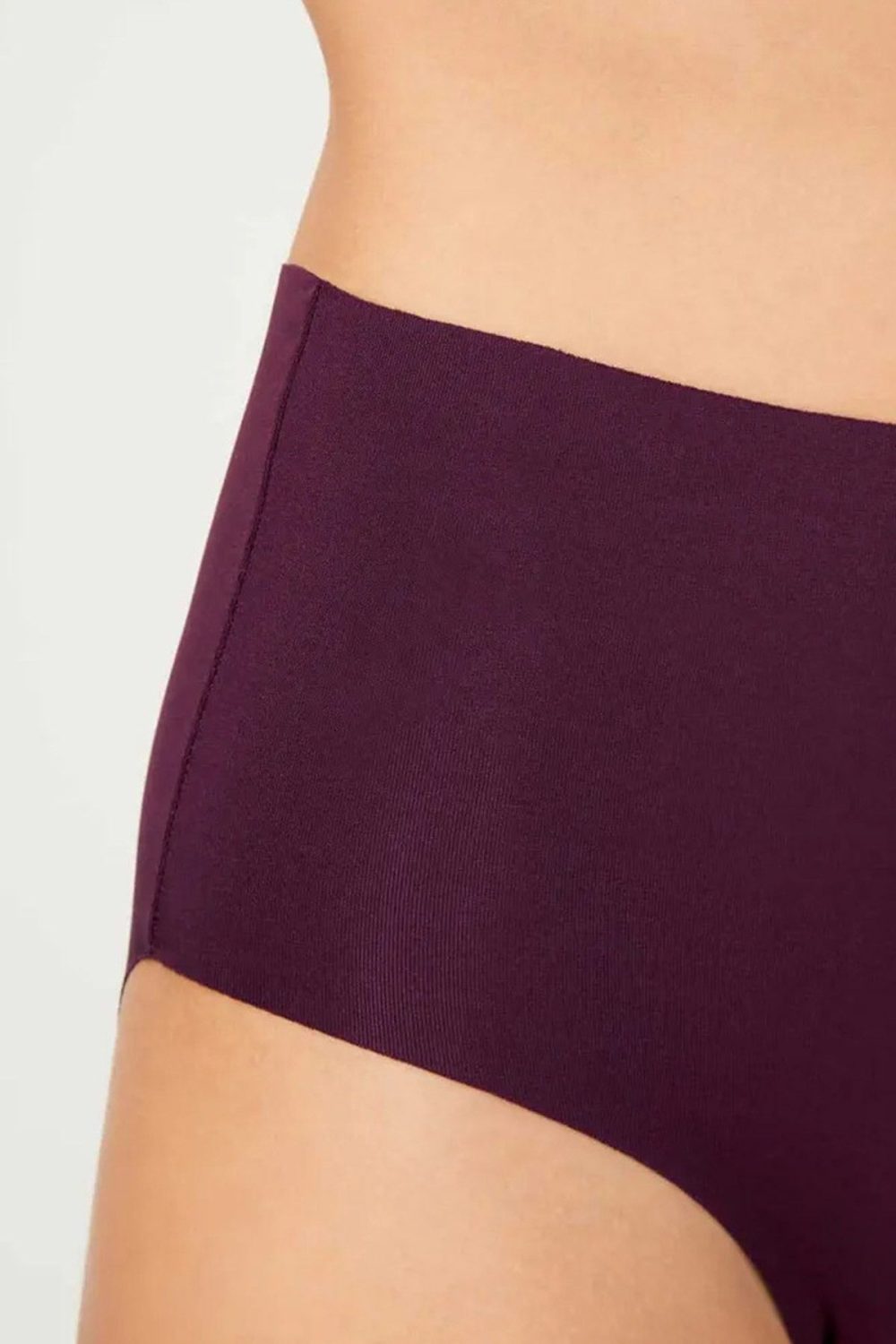 Yüksek Bel Basic Lazer Kesim İz Yapmayan Mikro Kumaş Bikini Külot 3'lü Paket - Görsel 5