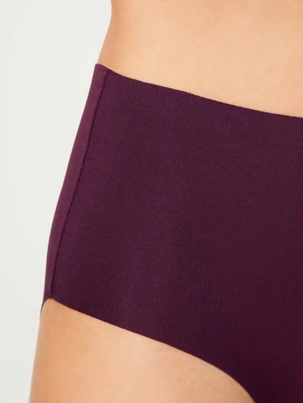 Yüksek Bel Basic Lazer Kesim İz Yapmayan Mikro Kumaş Bikini Külot 3'lü Paket - Görsel 5