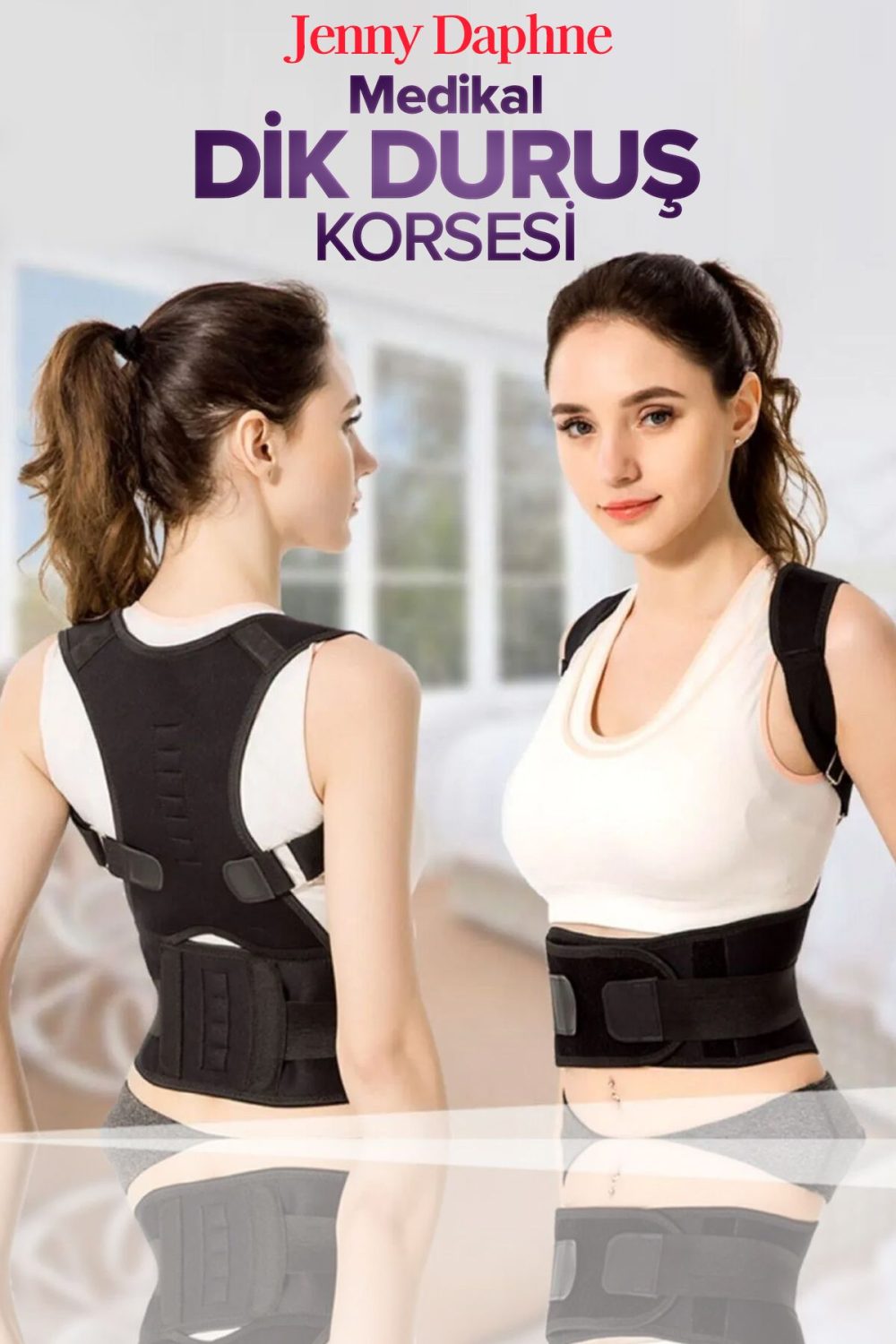 Dik Durus Korsesi Kambur Önleyici Korse Omuz Bel Sırt Korsesi Dik Duruş Yeleği PF-5004