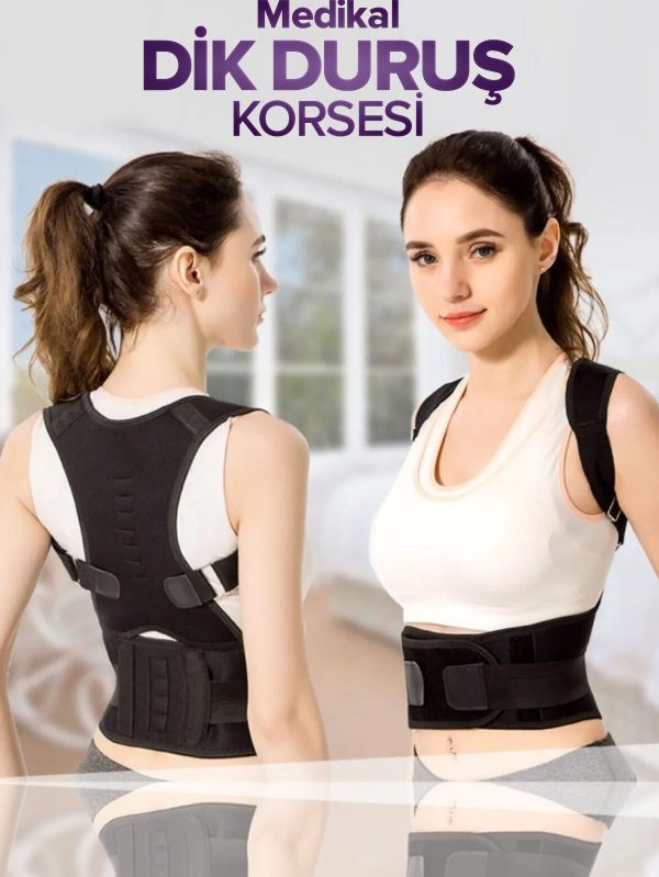 Dik Durus Korsesi Kambur Önleyici Korse Omuz Bel Sırt Korsesi Dik Duruş Yeleği PF-5004