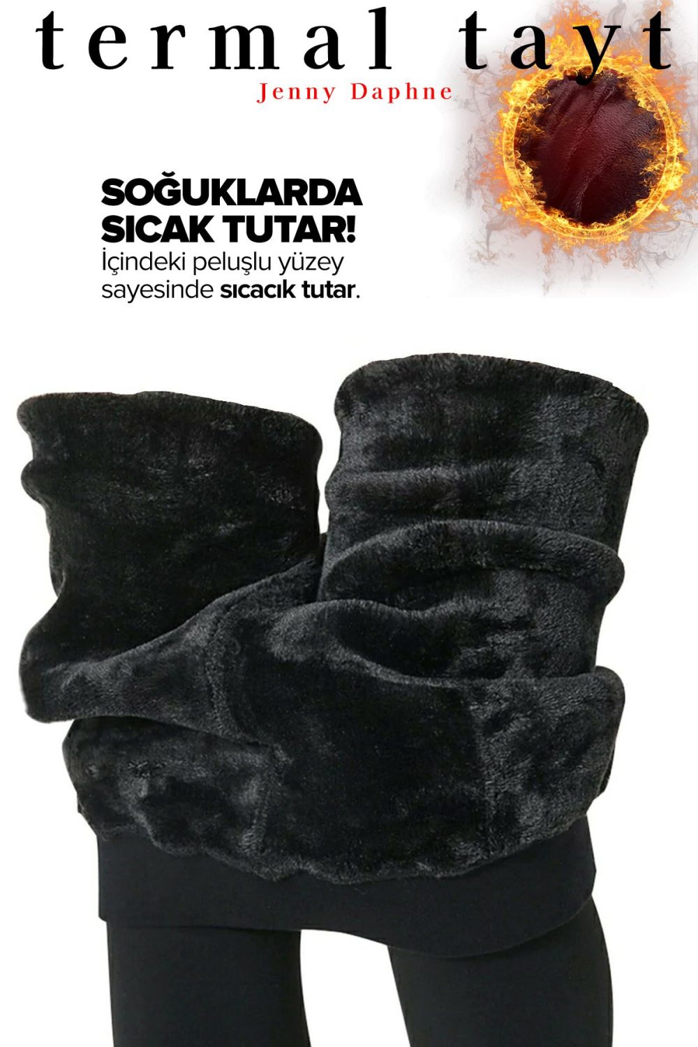 Termal Sıcak Tutan Erkek Peluş İçlik Tayt - Görsel 2