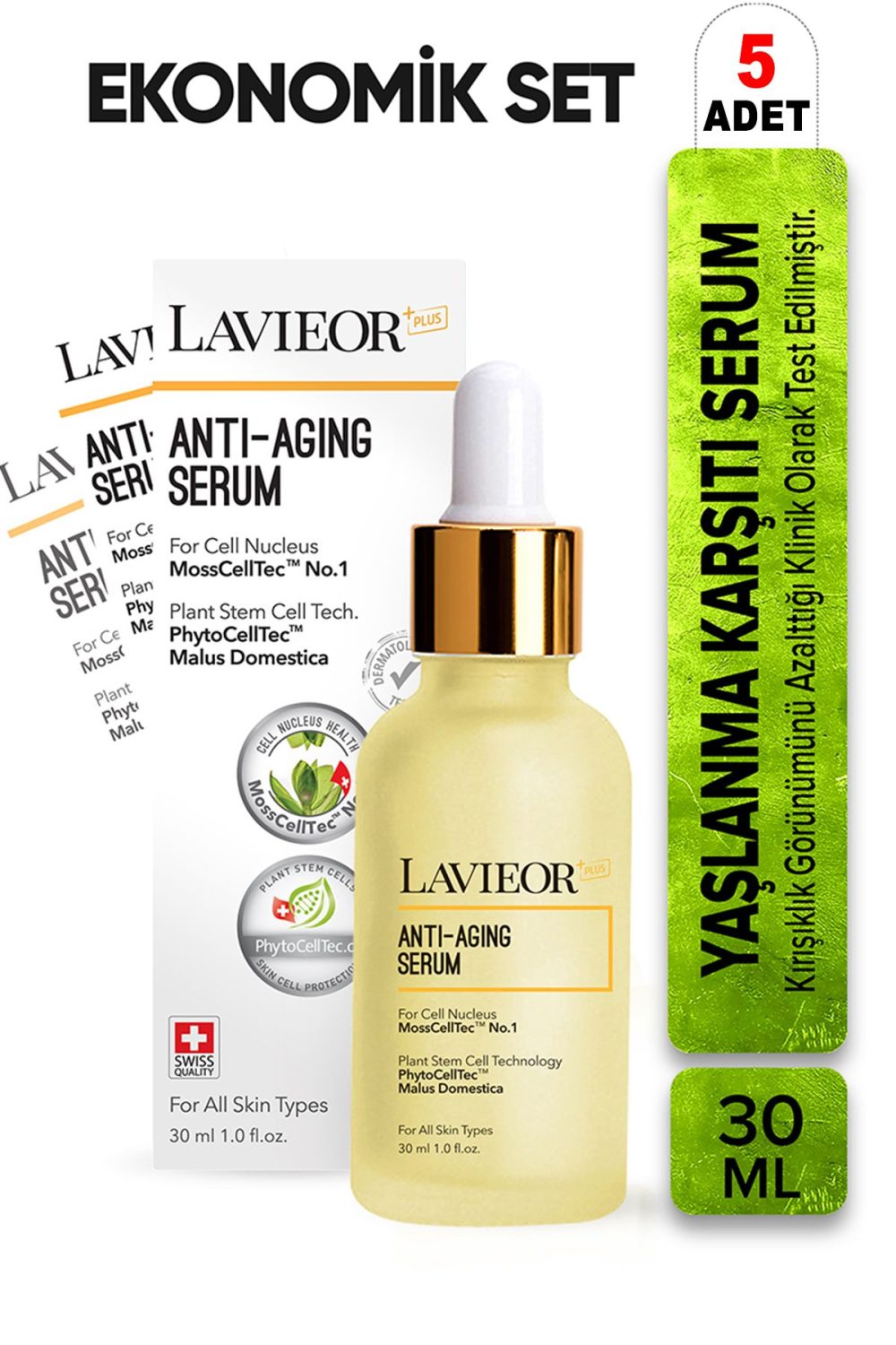 Anti-aging serum 30 ml 5 adet avantajlı fiyat