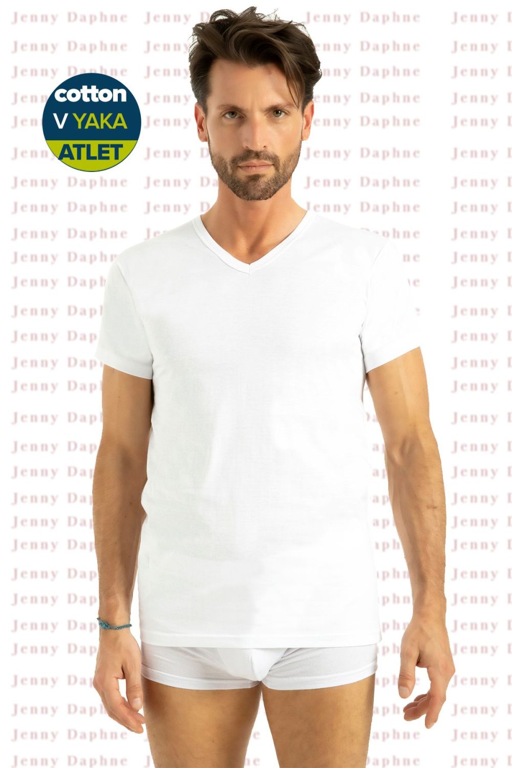 Terleme Yapmayan Cotton V Yaka Erkek Atlet QEN 1004