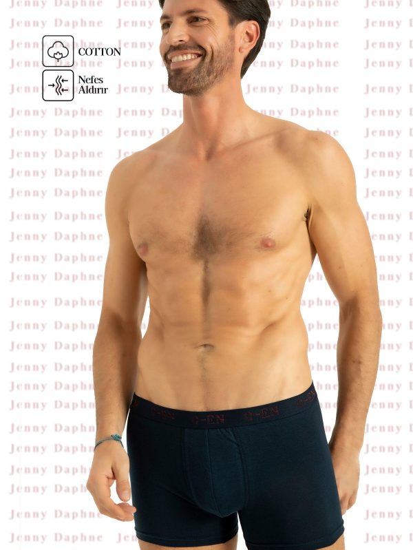 %100 COTTON 3 LÜ ERKEK BOXER QEN501 - Görsel 3