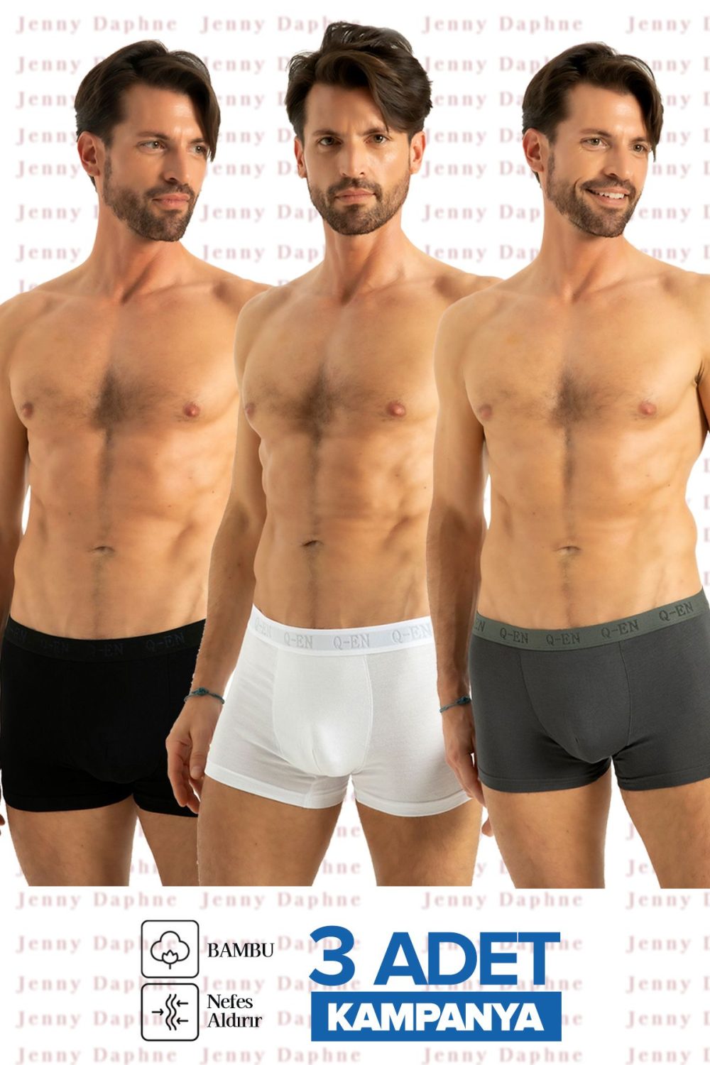 Terleme Yapmayan 3 Adet Erkek Bambu Boxer - Görsel 2