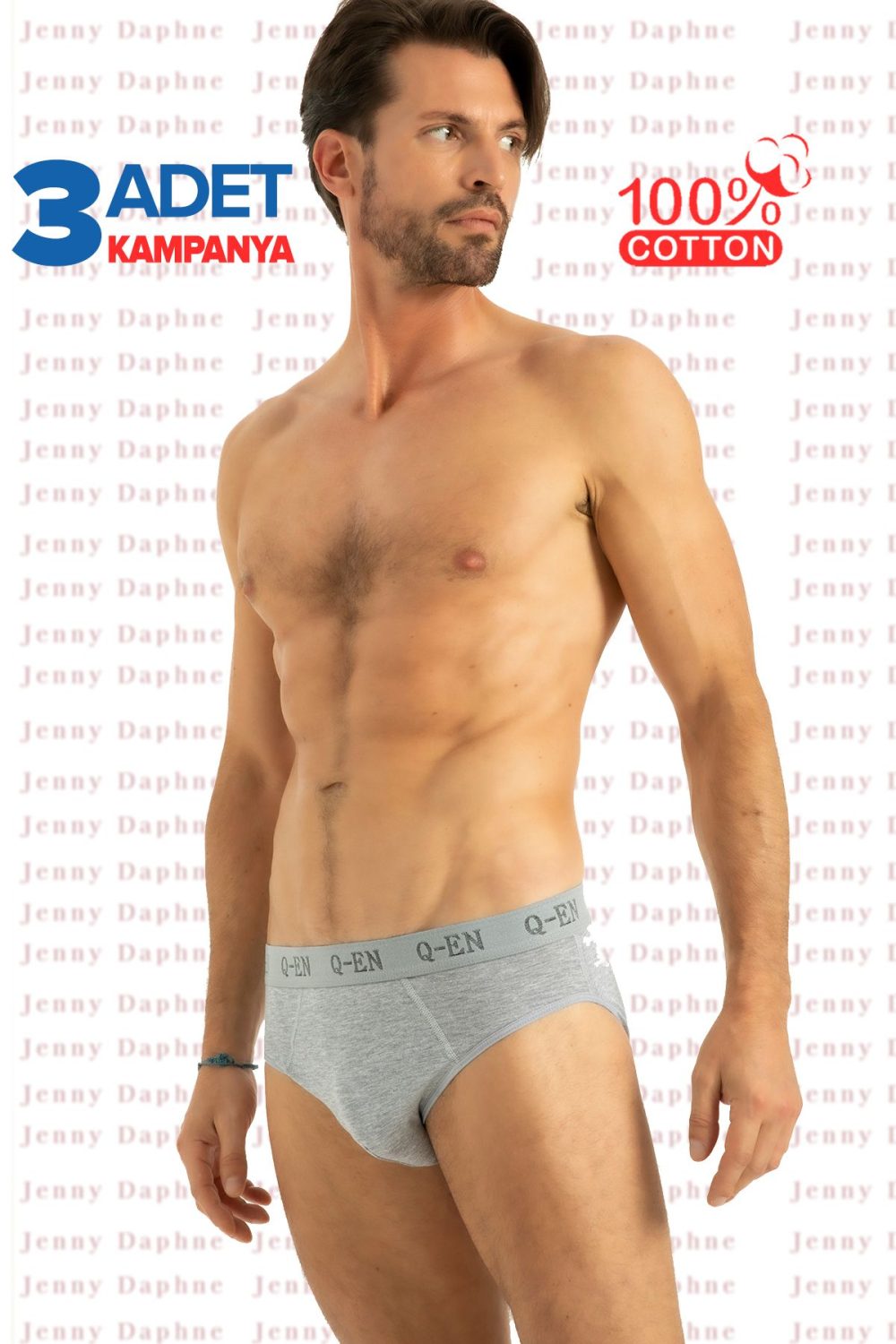 %100 COTTON 3 lü Paket Erkek Compact Cotton Slip