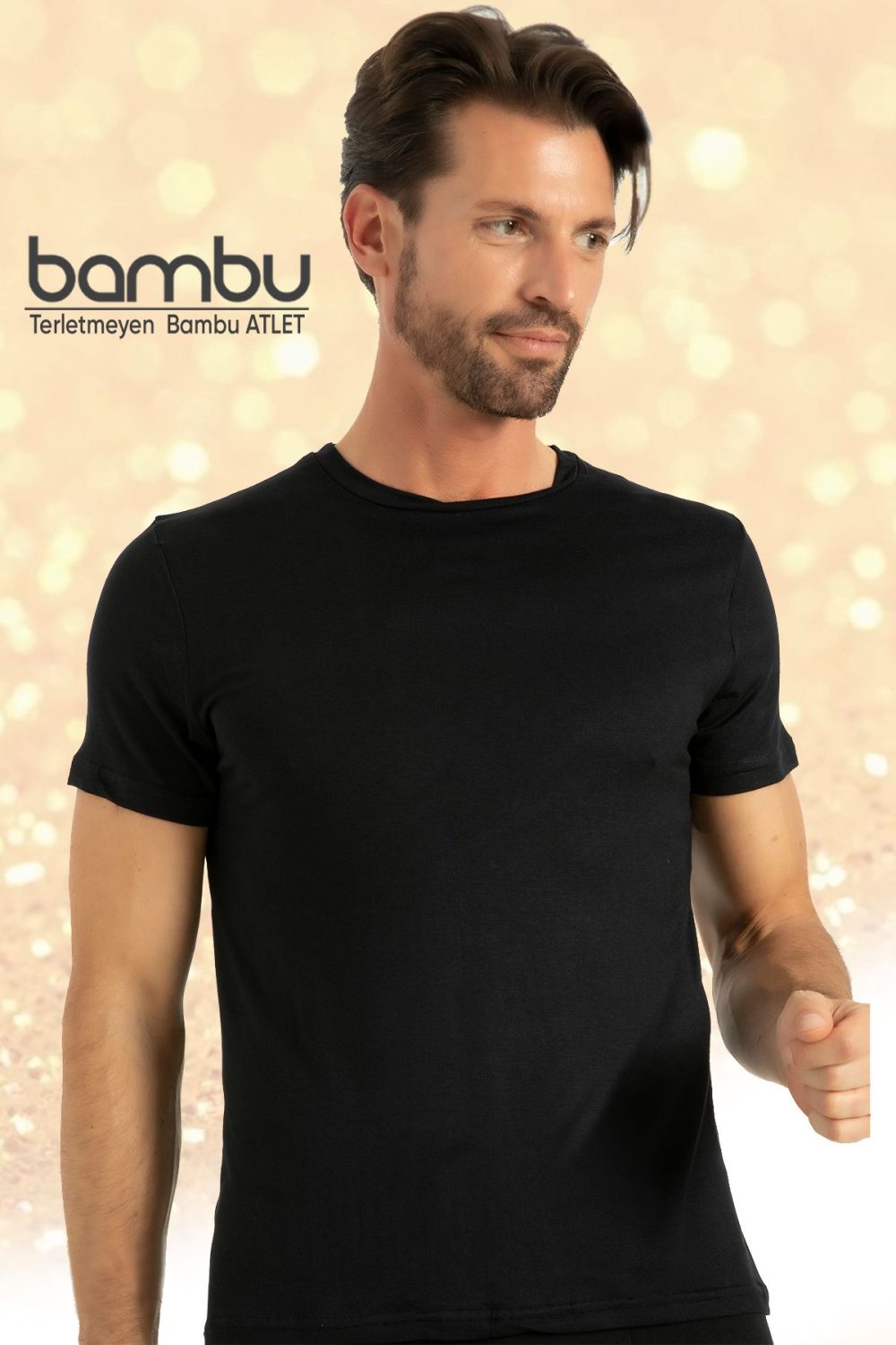 Terleme Yapmayan Sıfır Yaka Bambu Erkek Fanila QEN 602