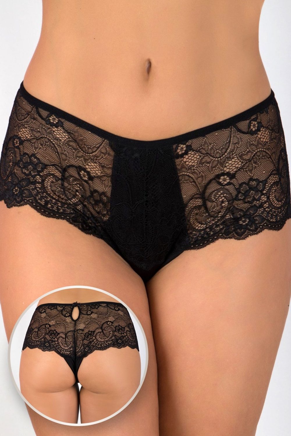 Tül Detaylı Brazilian String Dantelli Külot Box 921