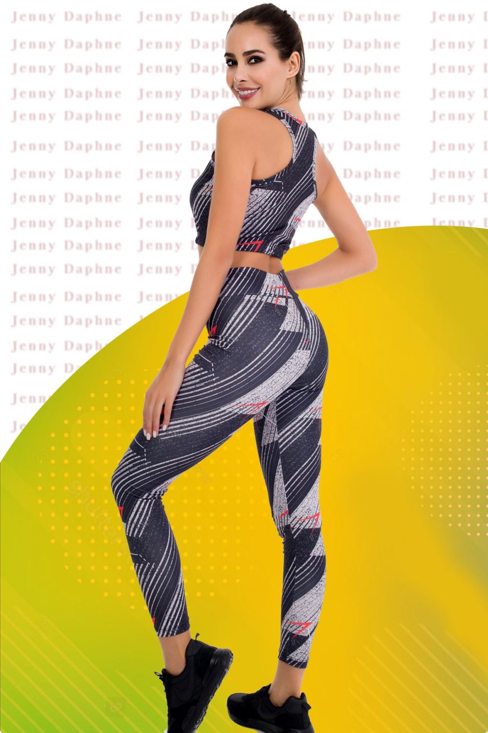 Sporcu Tayt Crop Takım 3020 - Görsel 2