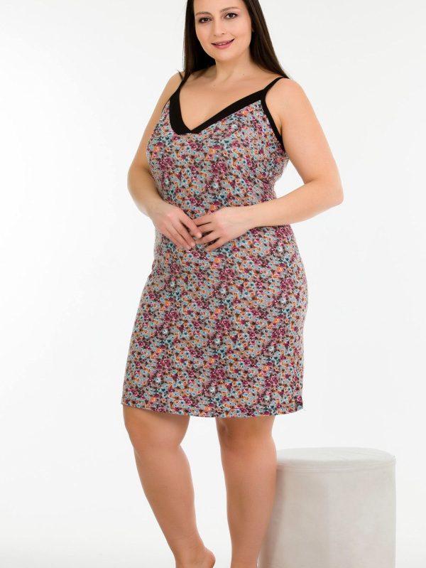 Battal Büyük Beden Tunik Gecelik 8723 - 2XL