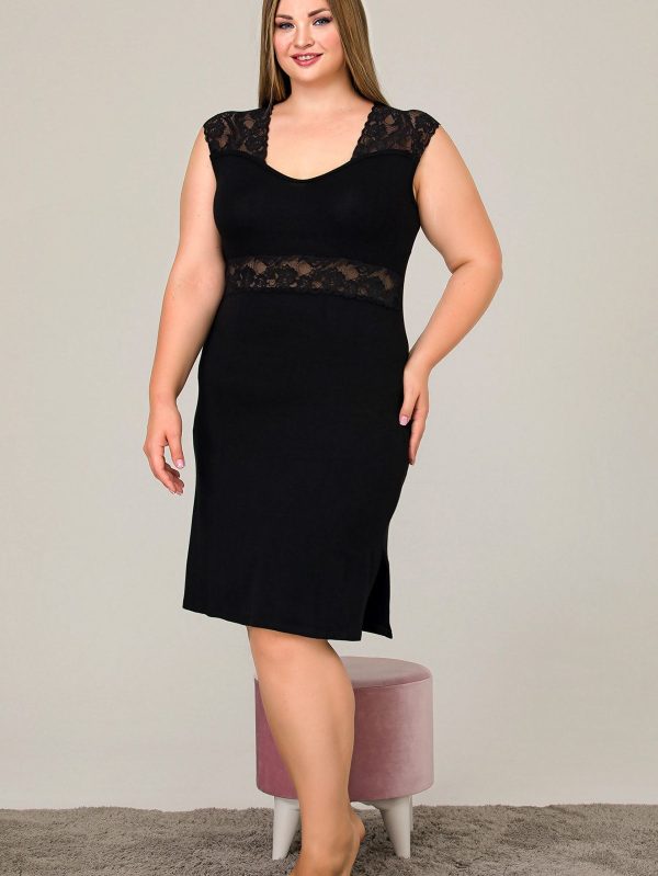 Battal Büyük Beden Tunik Gecelik 8891 - 2XL