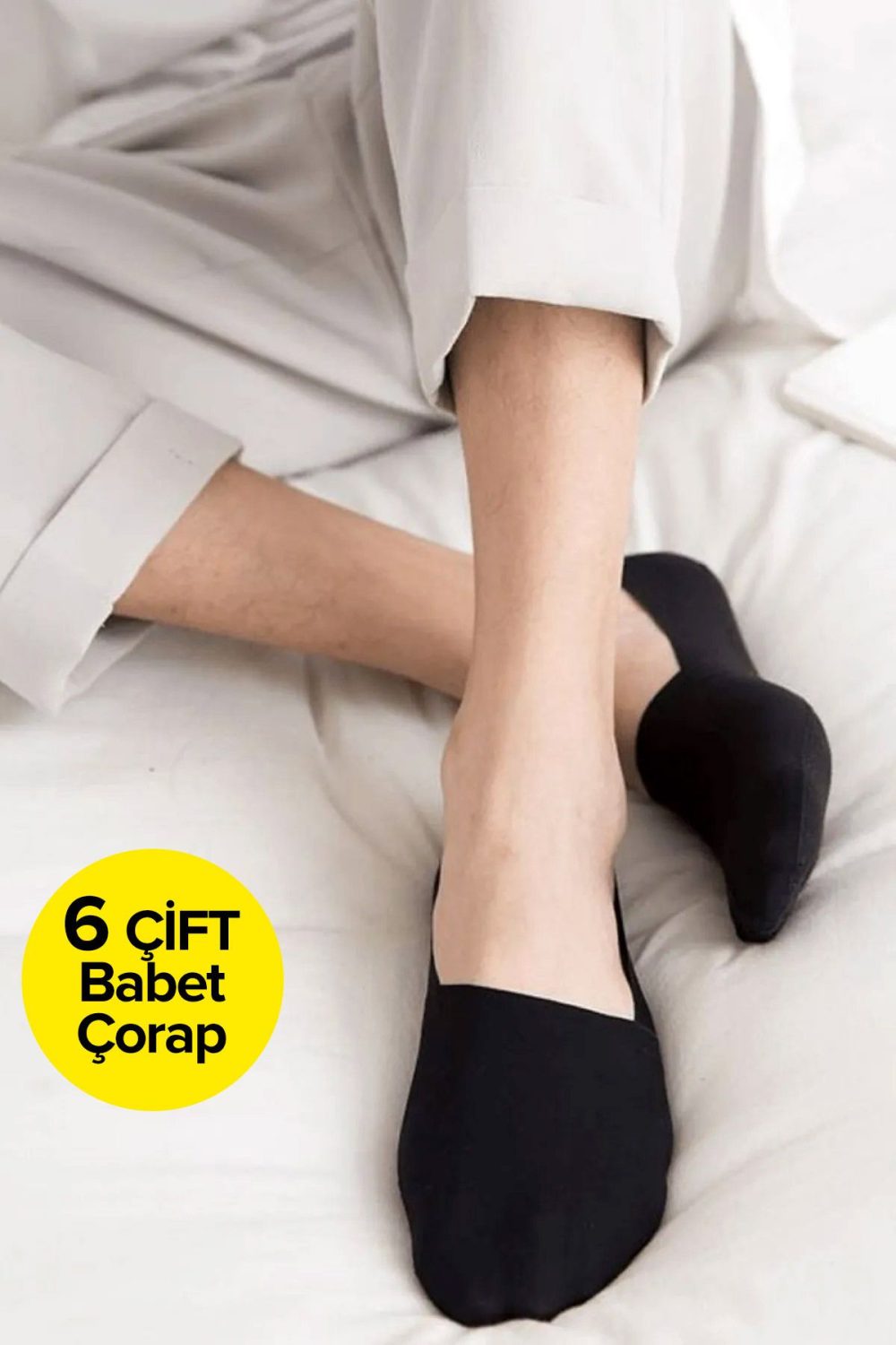 6 Çift Görünmez Cotton Babet Çorap - Görsel 2