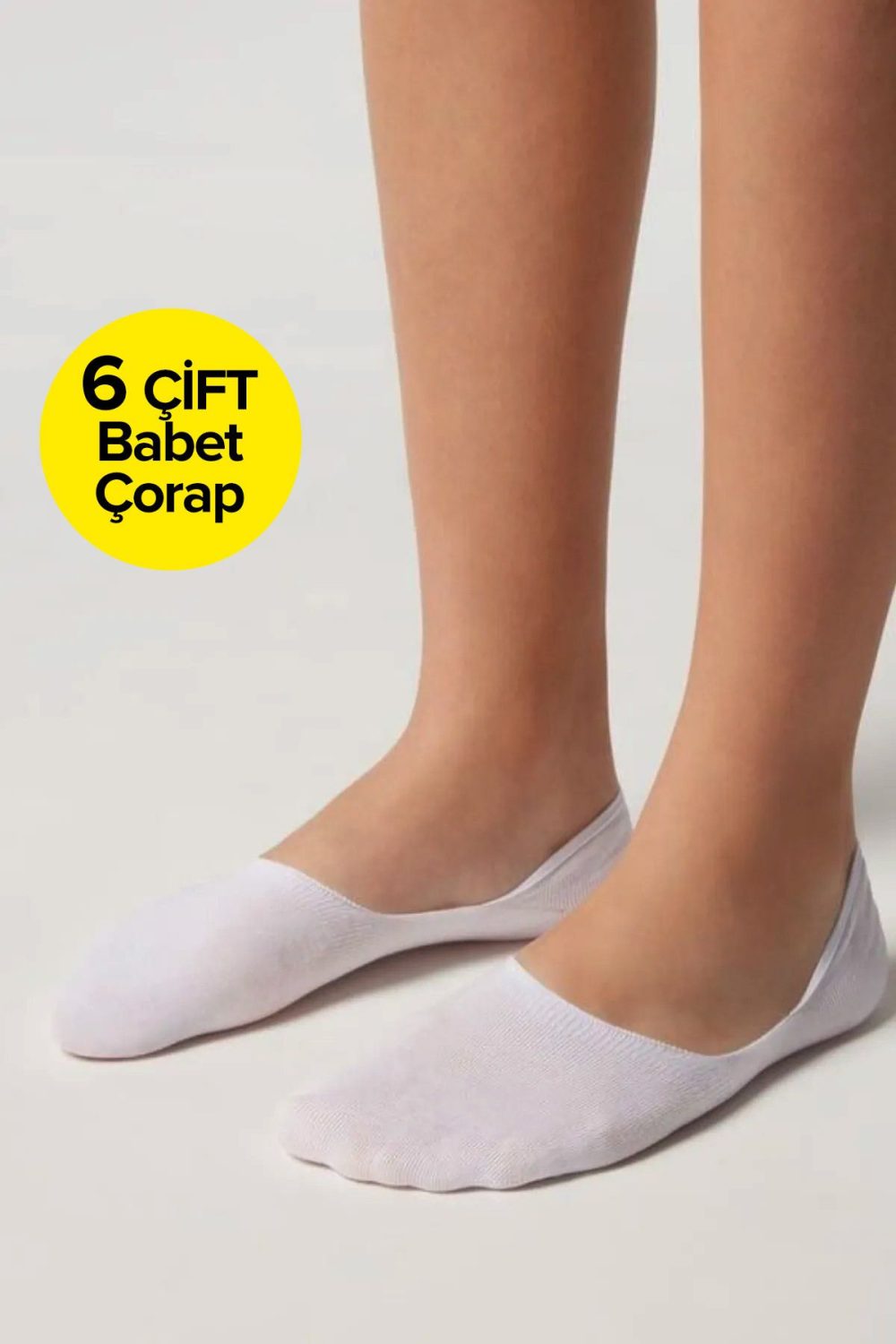 6 Çift Görünmez Cotton Babet Çorap - Görsel 4