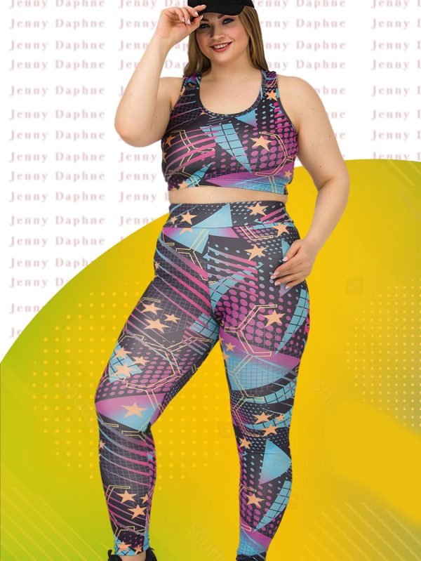 Büyük Beden Crop Sporcu Takımı 1502 - 2XL
