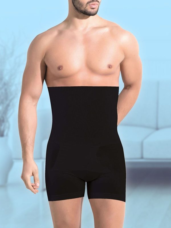 Angel Duble Dikişsiz Boxer Korse Siyah Beyaz Renk - 2XL