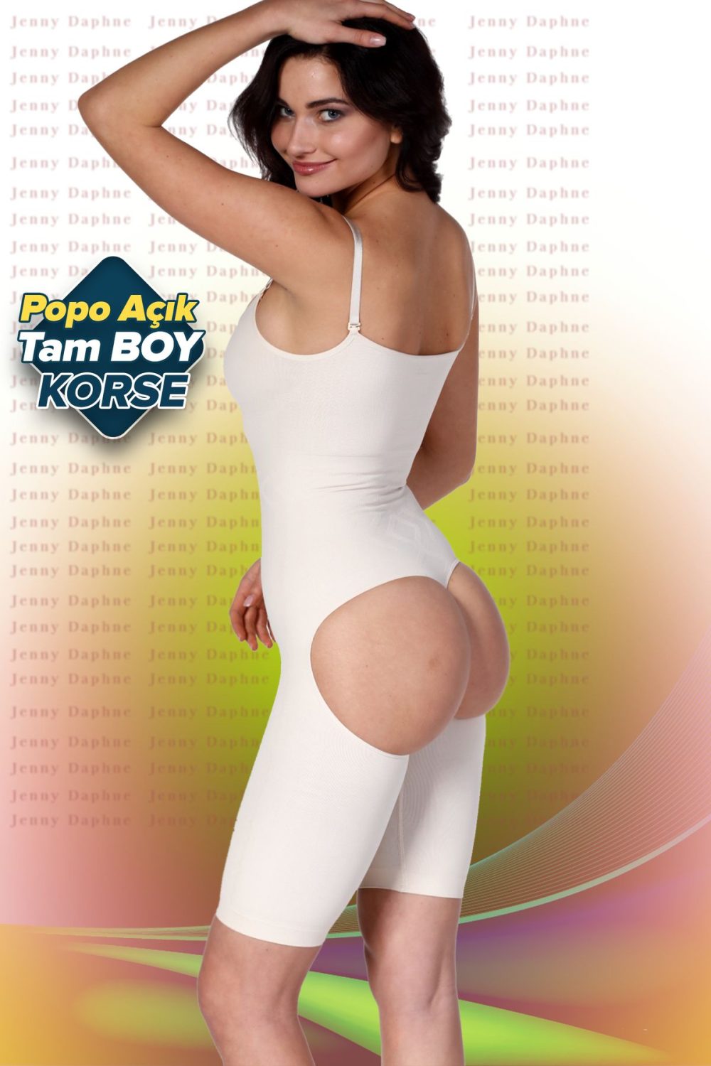 Kalça Şekillendirici Toparlayıcı Tam Boy Popo Açık Korse ANGEL 5110