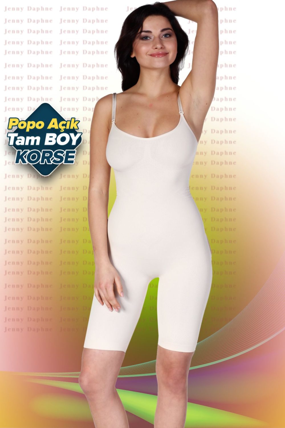 Kalça Şekillendirici Toparlayıcı Tam Boy Popo Açık Korse ANGEL 5110 - Görsel 3