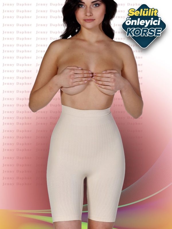 Doğum Sonrası Selülit Önleyici Toparlayıcı Paçalı Korse ANGEL-5006 - L