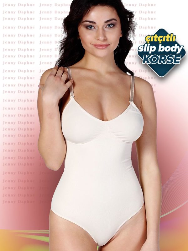 Çıtçıtlı Askılı Slip Body Toparlayıcı Inceltici Korse Angel-5004 - 2XL