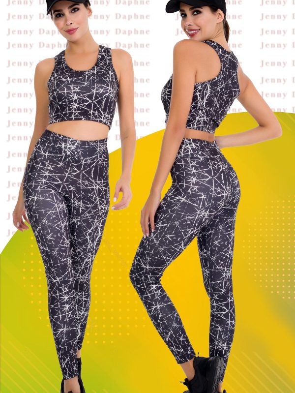 Sporcu Fitness Uzun Tayt ve Crop Takım 3038 - M