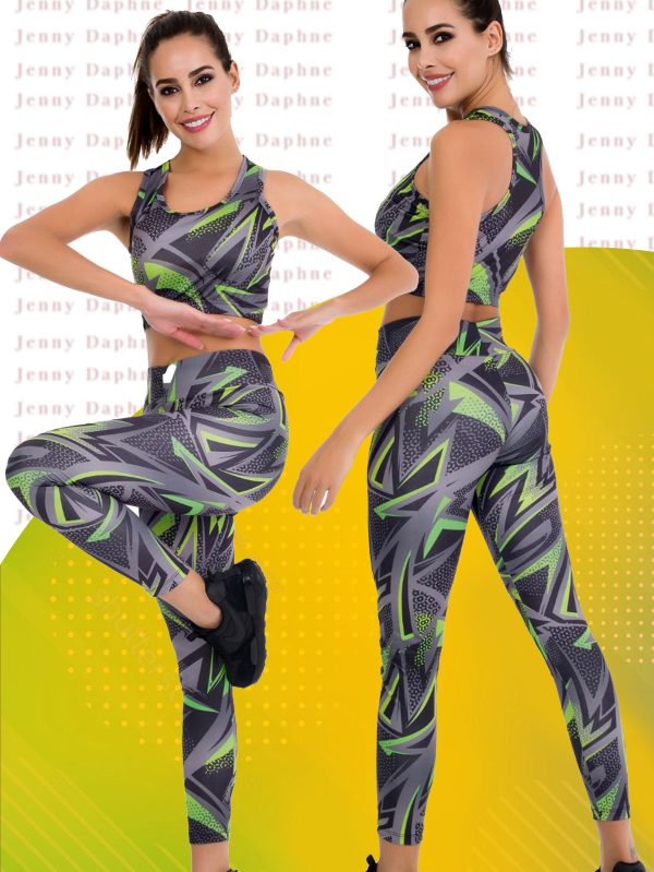 Sporcu Uzun Fitness Tayt ve Crop Takım 3037 - XL