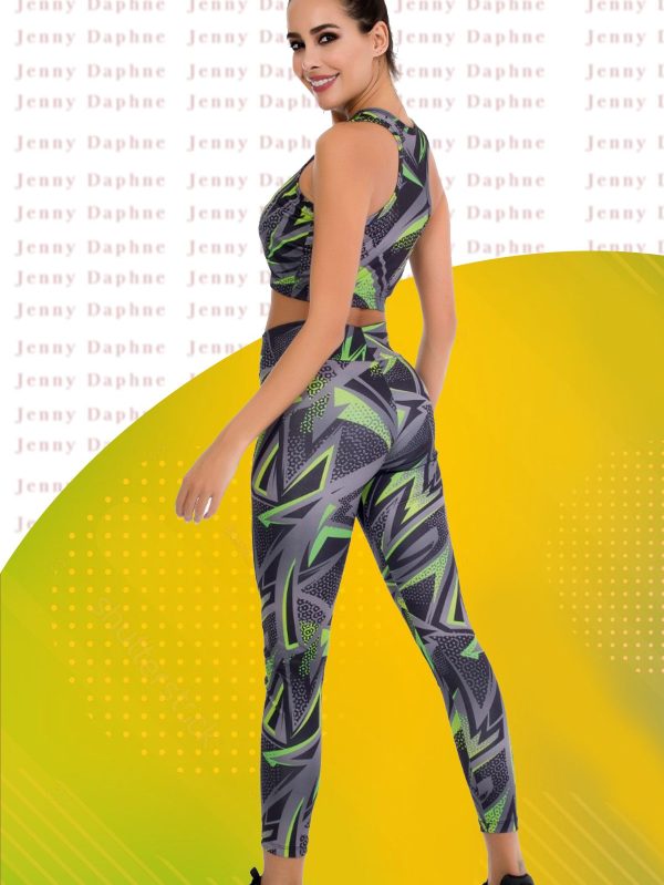 Sporcu Uzun Fitness Tayt ve Crop Takım 3037 - Görsel 2