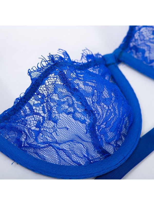 Stefani Bralet Çiçek Dantelli Balenli Sütyen Takımı + Süpriz Takı Hediyeli - Görsel 7