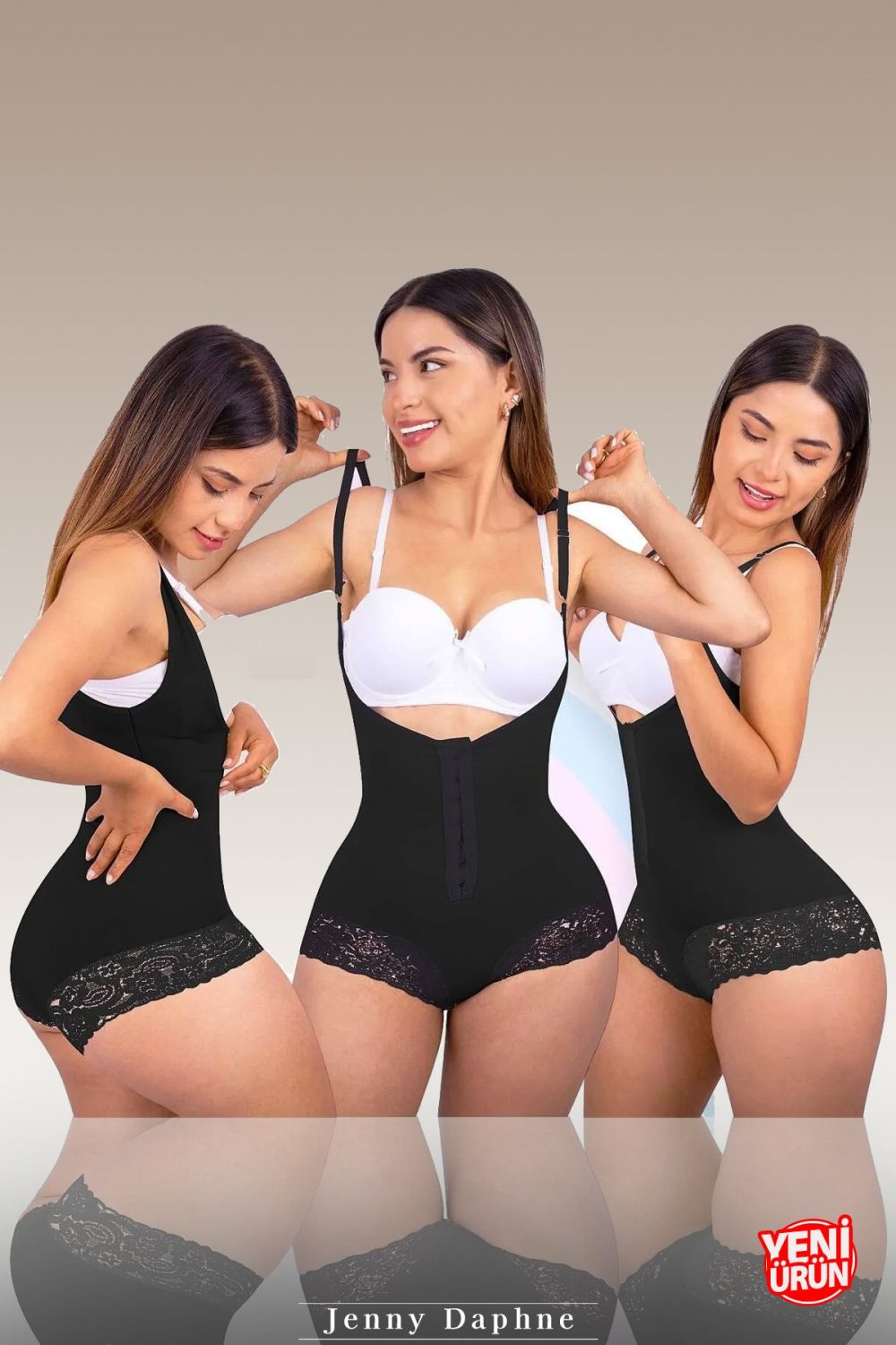 Lazer Kesim Dantel Detaylı Sıkılaştırıcı Toparlayıcı Agraflı Zıbın Korse Pera