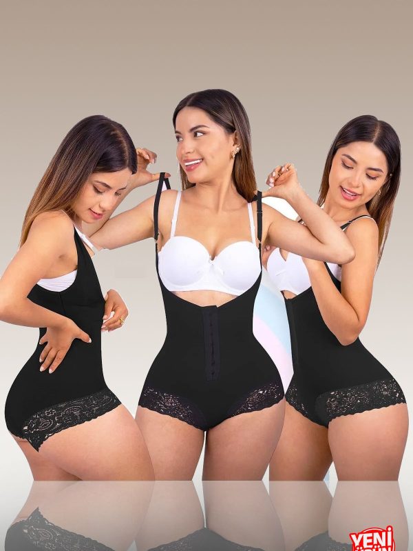 Lazer Kesim Dantel Detaylı Sıkılaştırıcı Toparlayıcı Agraflı Zıbın Korse Pera - XL