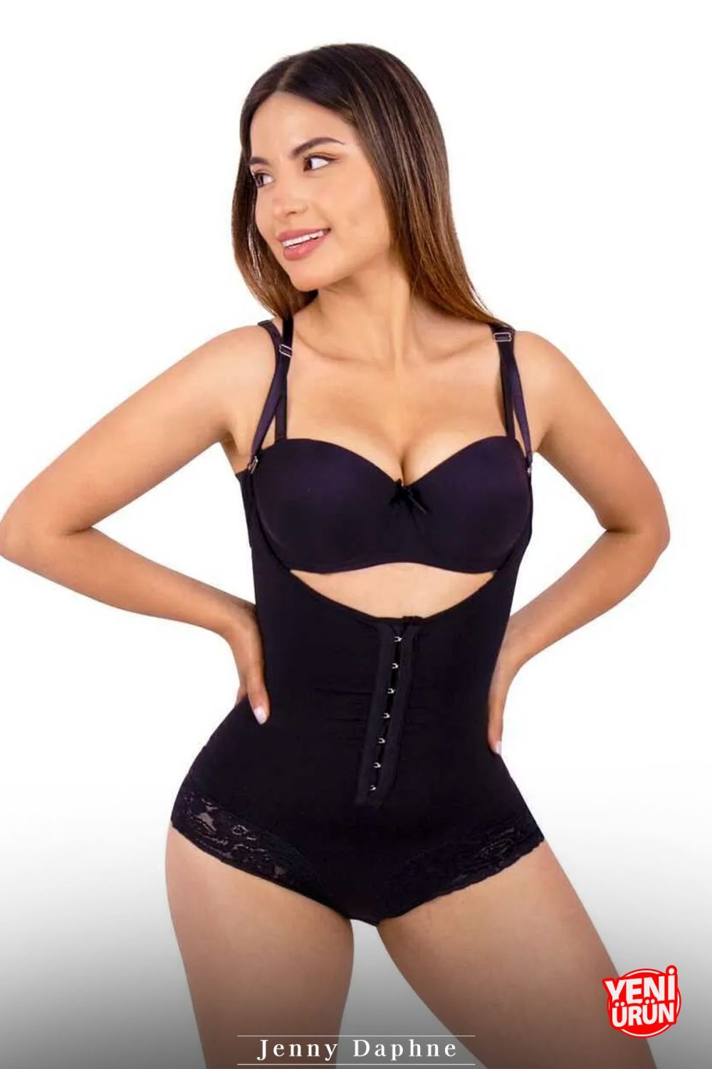 Lazer Kesim Dantel Detaylı Sıkılaştırıcı Toparlayıcı Agraflı Zıbın Korse Pera - Görsel 5