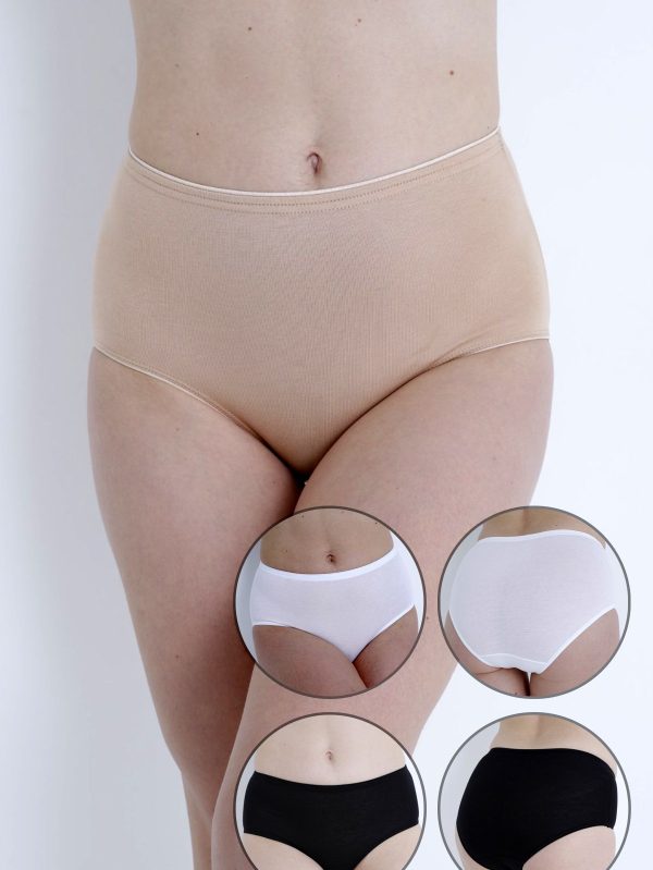 Ten Yüksek Bel Pamuklu 3 Adet Bato Külot TEN-202 - 2XL