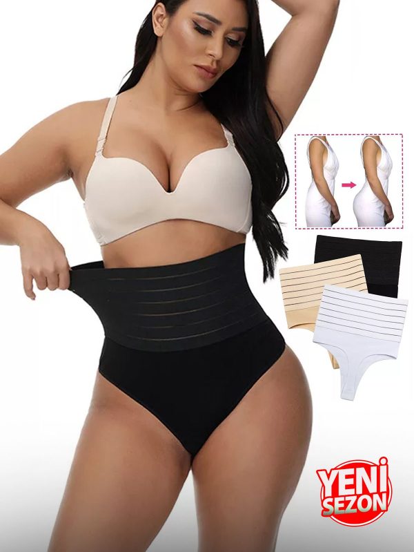 Toparlayıcı Sıkılaştırıcı String Korse Kemerli Korse String - XL