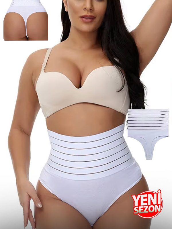 Toparlayıcı Sıkılaştırıcı String Korse Kemerli Korse String - L